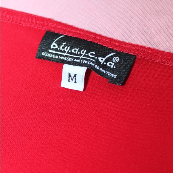 VTG 90s/y2k Red Pleated Bust Stretchy Baby Top - M - Picture 6 of 9